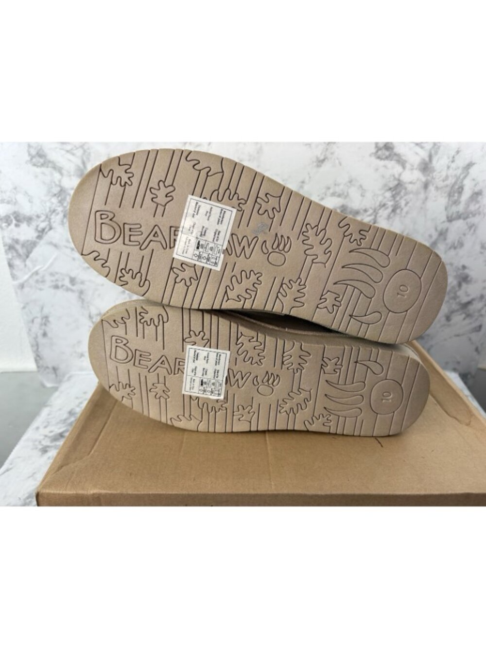 *New Bearpaw Mid Calf Boots Shearling Wool Lined Womens US 10 Tan Suede Leather - Picture 10 of 13